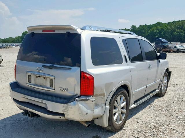 5N3ZA0NF9AN909119 - 2010 INFINITI QX56 SILVER photo 4