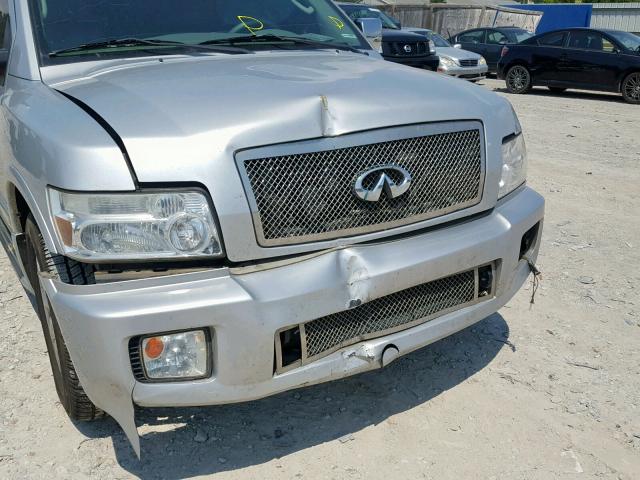 5N3ZA0NF9AN909119 - 2010 INFINITI QX56 SILVER photo 9