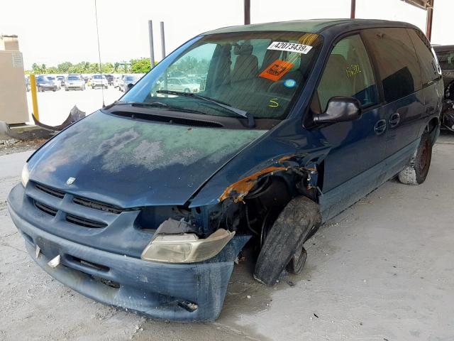 2B4GP45G0YR596572 - 2000 DODGE CARAVAN SE GREEN photo 2