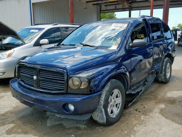 1D4HB48N95F533668 - 2005 DODGE DURANGO SL BLUE photo 2