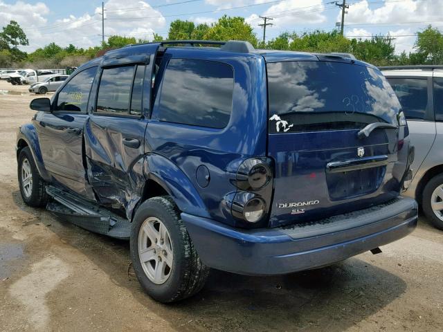 1D4HB48N95F533668 - 2005 DODGE DURANGO SL BLUE photo 3