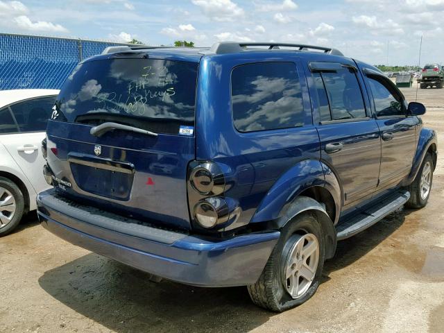 1D4HB48N95F533668 - 2005 DODGE DURANGO SL BLUE photo 4