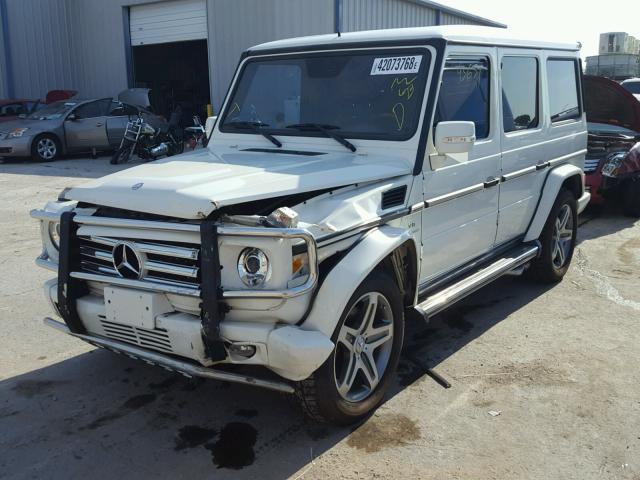 WDCYC7BF0BX187457 - 2011 MERCEDES-BENZ G 55 AMG WHITE photo 2