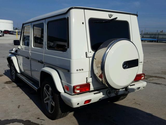 WDCYC7BF0BX187457 - 2011 MERCEDES-BENZ G 55 AMG WHITE photo 3