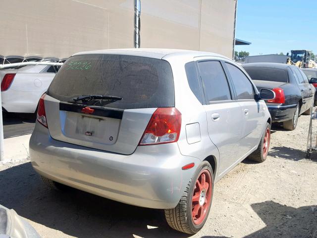 KL1TD62645B317109 - 2005 CHEVROLET AVEO BASE Gümüş foto 4