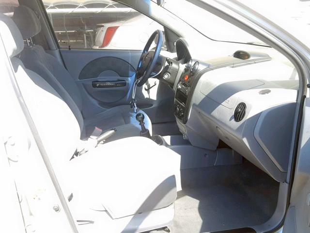 KL1TD62645B317109 - 2005 CHEVROLET AVEO BASE Gümüş foto 5