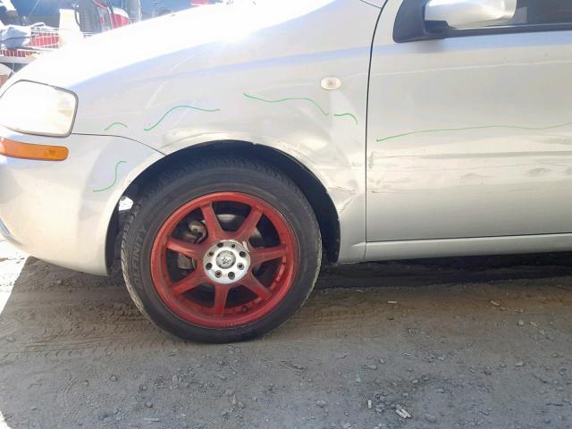 KL1TD62645B317109 - 2005 CHEVROLET AVEO BASE Gümüş foto 9