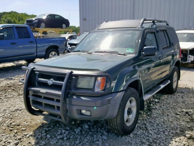 5N1ED28Y71C565597 - 2001 NISSAN XTERRA XE GREEN photo 2