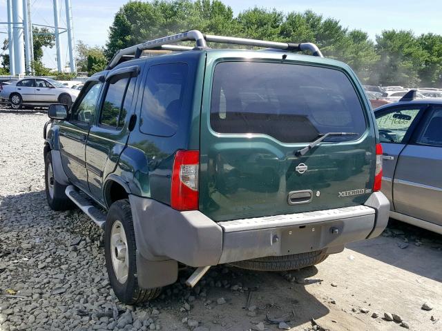 5N1ED28Y71C565597 - 2001 NISSAN XTERRA XE GREEN photo 3