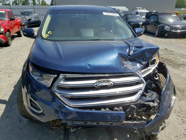 2FMPK4J91HBC59051 - 2017 FORD EDGE SEL BLUE photo 7