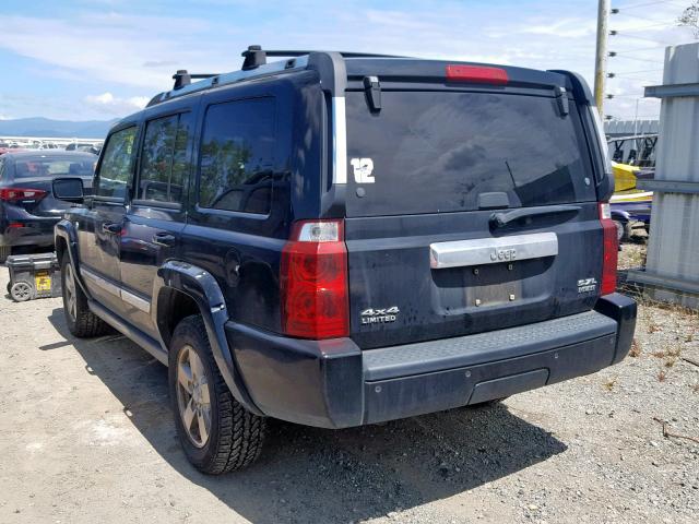 1J8HG58216C293277 - 2006 JEEP COMMANDER BLACK photo 3