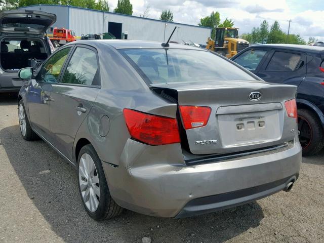 KNAFW4A35C5623014 - 2012 KIA FORTE SX GRAY photo 3