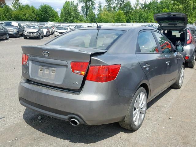 KNAFW4A35C5623014 - 2012 KIA FORTE SX GRAY photo 4