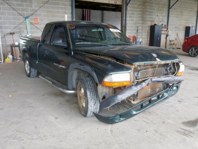 1B7GL22X0YS600206 - 2000 DODGE DAKOTA GREEN photo 1