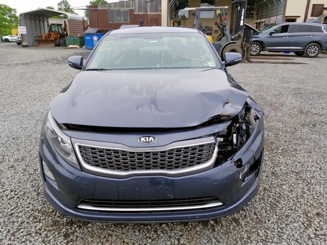 KNAGM4AD8F5082256 - 2015 KIA OPTIMA HYB BLUE photo 9