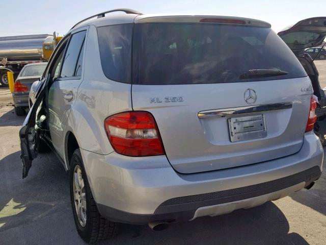 4JGBB86E67A200255 - 2007 MERCEDES-BENZ ML 350 SILVER photo 3