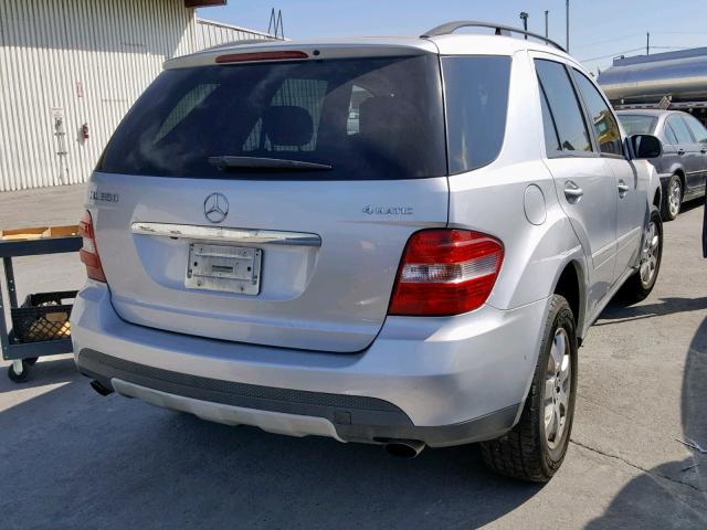 4JGBB86E67A200255 - 2007 MERCEDES-BENZ ML 350 SILVER photo 4