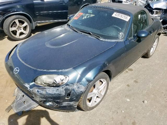 JM1NC25F860108591 - 2006 MAZDA MX-5 MIATA GREEN photo 2