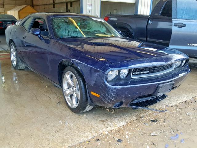 2C3CDYAG7EH206435 - 2014 DODGE CHALLENGER BLUE photo 1