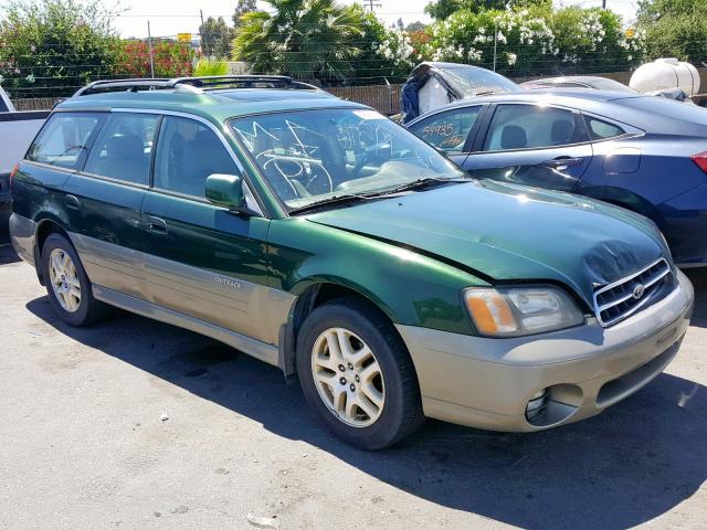 4S3BH6864Y7626344 - 2000 SUBARU LEGACY OUT GREEN photo 1