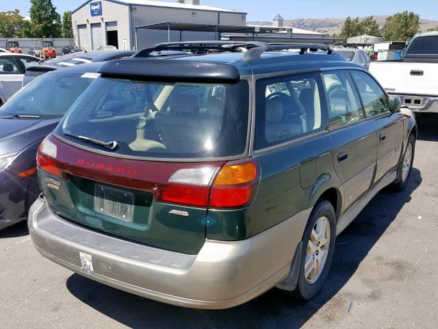 4S3BH6864Y7626344 - 2000 SUBARU LEGACY OUT GREEN photo 4