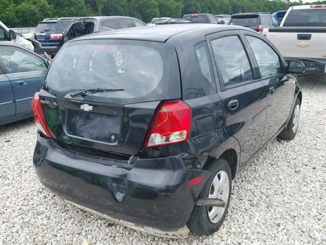 KL1TD62655B495272 - 2005 CHEVROLET AVEO BASE Қара фото 4