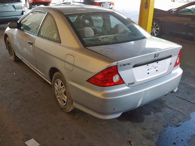 1HGEM22195L071331 - 2005 HONDA CIVIC DX V GRAY photo 3