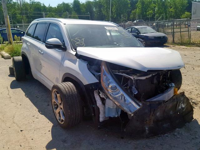 5TDJKRFH6FS221317 - 2015 TOYOTA HIGHLANDER WHITE photo 1