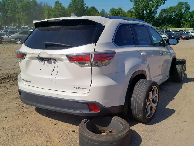 5TDJKRFH6FS221317 - 2015 TOYOTA HIGHLANDER WHITE photo 4