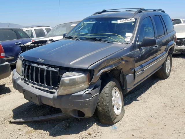 1J4GX48S94C385211 - 2004 JEEP GRAND CHER GRAY photo 2