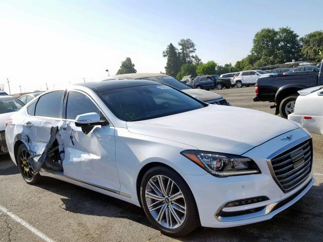 KMHGN4JEXJU216168 - 2018 GENESIS G80 BASE WHITE photo 1