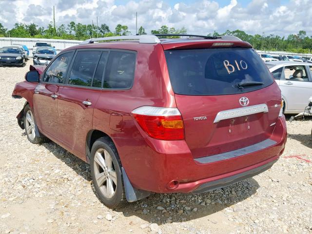 JTEES42A882015824 - 2008 TOYOTA HIGHLANDER RED photo 3