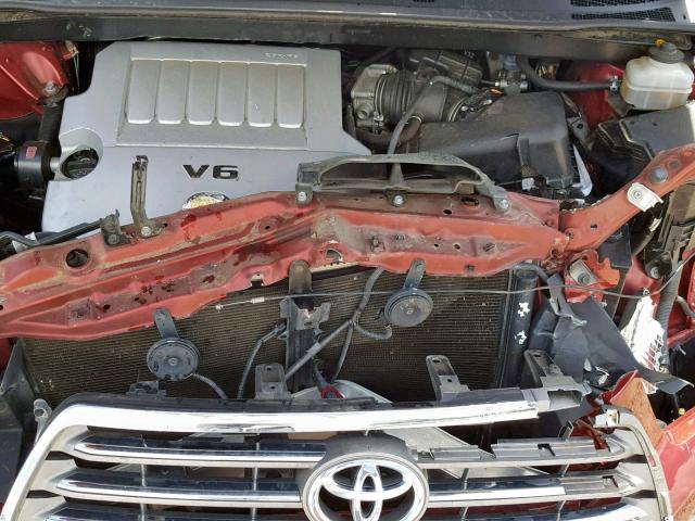 JTEES42A882015824 - 2008 TOYOTA HIGHLANDER RED photo 7