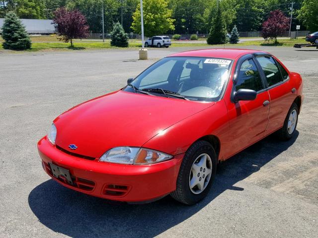 1G1JC524717381551 - 2001 CHEVROLET CAVALIER B RED photo 2