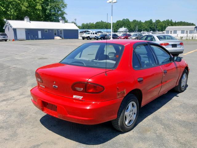 1G1JC524717381551 - 2001 CHEVROLET CAVALIER B RED photo 4