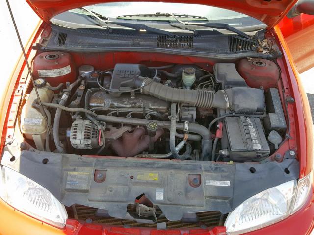 1G1JC524717381551 - 2001 CHEVROLET CAVALIER B RED photo 7