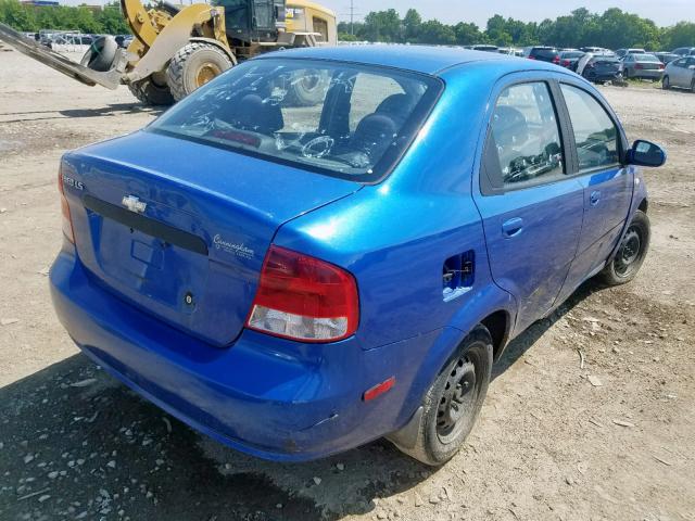 KL1TD56666B623301 - 2006 CHEVROLET AVEO BASE Mavi foto 4