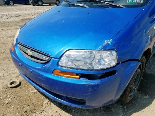 KL1TD56666B623301 - 2006 CHEVROLET AVEO BASE Mavi foto 9