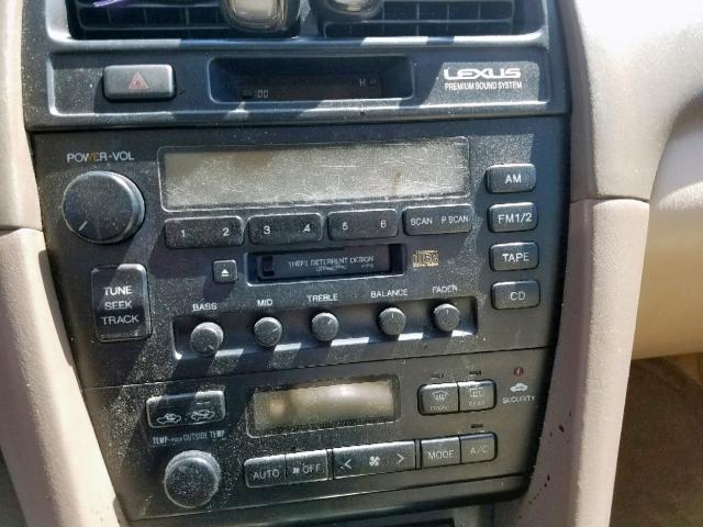 JT8BF28G2W5013699 - 1998 LEXUS ES 300 SILVER photo 9