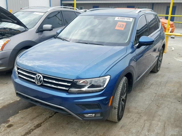 3VV3B7AX3JM018567 - 2018 VOLKSWAGEN TIGUAN SE BLUE photo 2