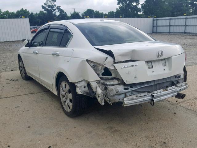 1HGCP268X8A135883 - 2008 HONDA ACCORD EXL WHITE photo 3