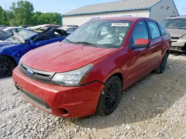 1FAHP3GN6AW119211 - 2010 FORD FOCUS SES RED photo 2