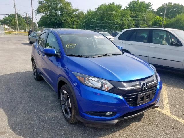 3CZRU6H54JM701387 - 2018 HONDA HR-V EX BLUE photo 1