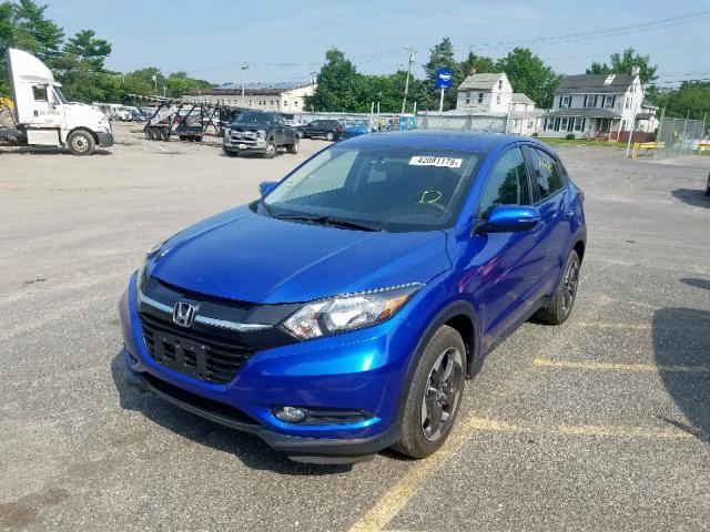 3CZRU6H54JM701387 - 2018 HONDA HR-V EX BLUE photo 2