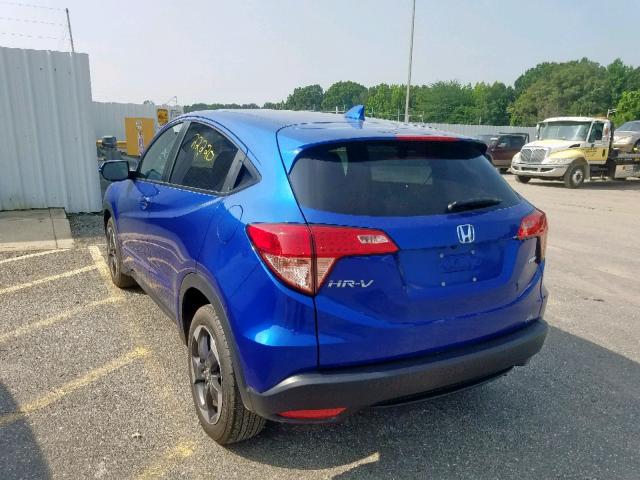 3CZRU6H54JM701387 - 2018 HONDA HR-V EX BLUE photo 3