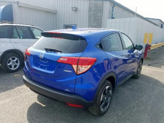 3CZRU6H54JM701387 - 2018 HONDA HR-V EX BLUE photo 4