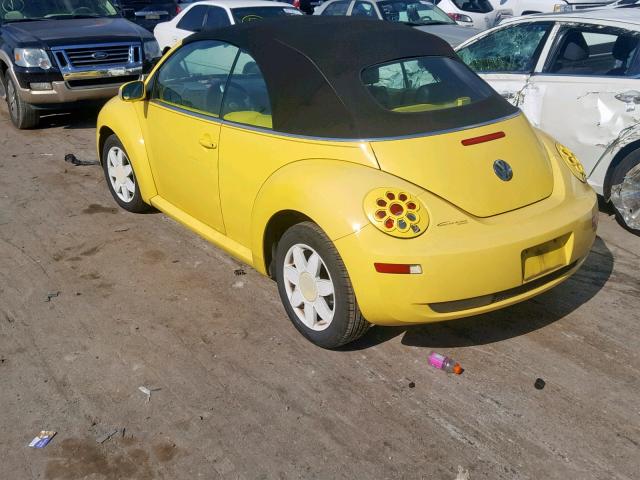 3VWPF31Y08M414906 - 2008 VOLKSWAGEN NEW BEETLE ყვითელი ფოტო 3