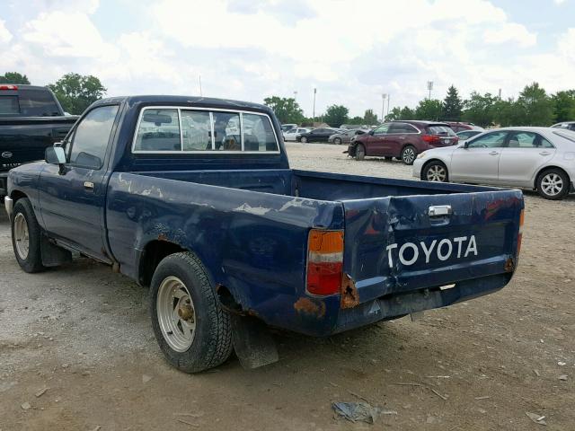 JT4RN81P8K0009020 - 1989 TOYOTA PICKUP 1/2 BLUE photo 3