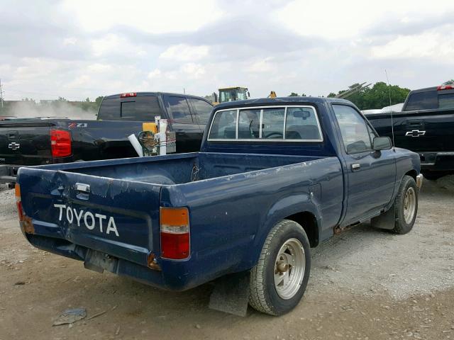 JT4RN81P8K0009020 - 1989 TOYOTA PICKUP 1/2 BLUE photo 4