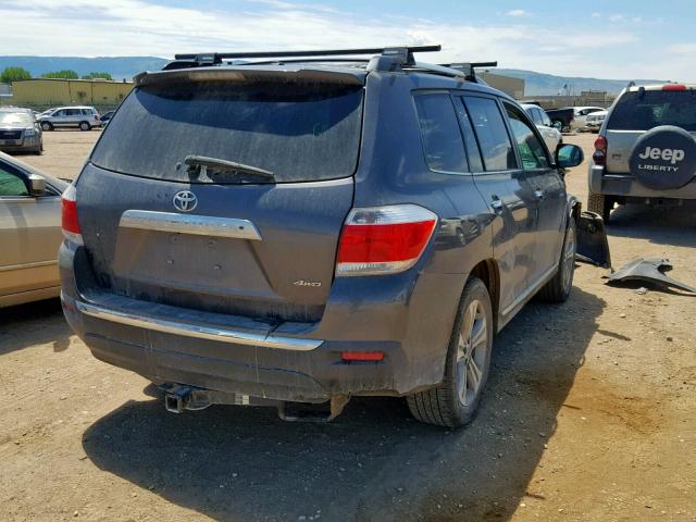 5TDDK3EH4CS100745 - 2012 TOYOTA HIGHLANDER GRAY photo 4